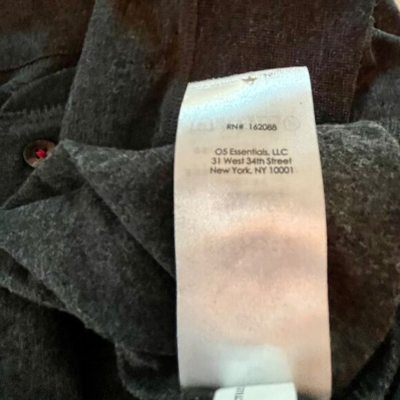 Chaps Charcoal Gray Long Sleeve Jersey Henley Shirt Men's Medium - Picture 8 of 8